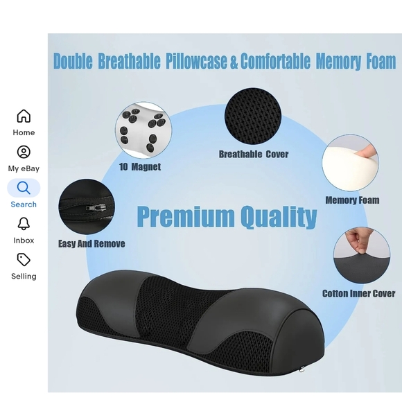 Cervical Neck & Shoulder Traction Pillow Brand New With Box Gudelian - Picture 4 of 7